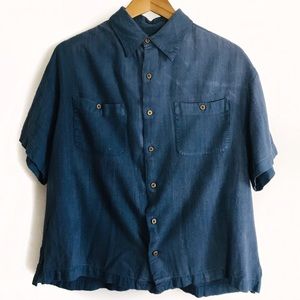 La Cabana short Sleeve Denim Button Down w/ pocket